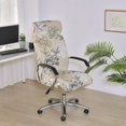 thumbnail image 4 of Funda para silla de oficina con cremallera, funda para silla giratoria para computadora, funda protectora elástica para silla de hotel con reposabrazos unidos, 4 of 6