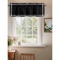 thumbnail image 2 of Valance Curtains for Kitchen Windows BlackRod Pocket Valance Solid ColorShort Window Curtain Topper for Bedroom Living Room Bathroom 54x18in,1&nbsp;Panel, 2 of 9