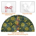 thumbnail image 4 of Yiaed Marine Anchors And Compass Print Christmas Tree Skirt , Tree SkirtsTree Mat for Christmas Winter Holiday Indoor Decorations-36", 4 of 7