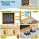 thumbnail image 5 of Yeshouse cocina de barro infantil para exterior, incluye utensilios, fregadero, grifo, estufa de madera y estante, ideal para niños y niñas de 3 a 8 años, 5 of 6