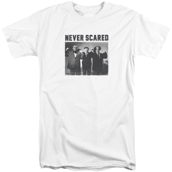 Three Stooges Never Scared S/S Adult Tall White