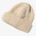thumbnail image 2 of MIASHUI Solid Color Knit Beanie Warm Windproof Ear Flap Winter Cold Beige, 2 of 6