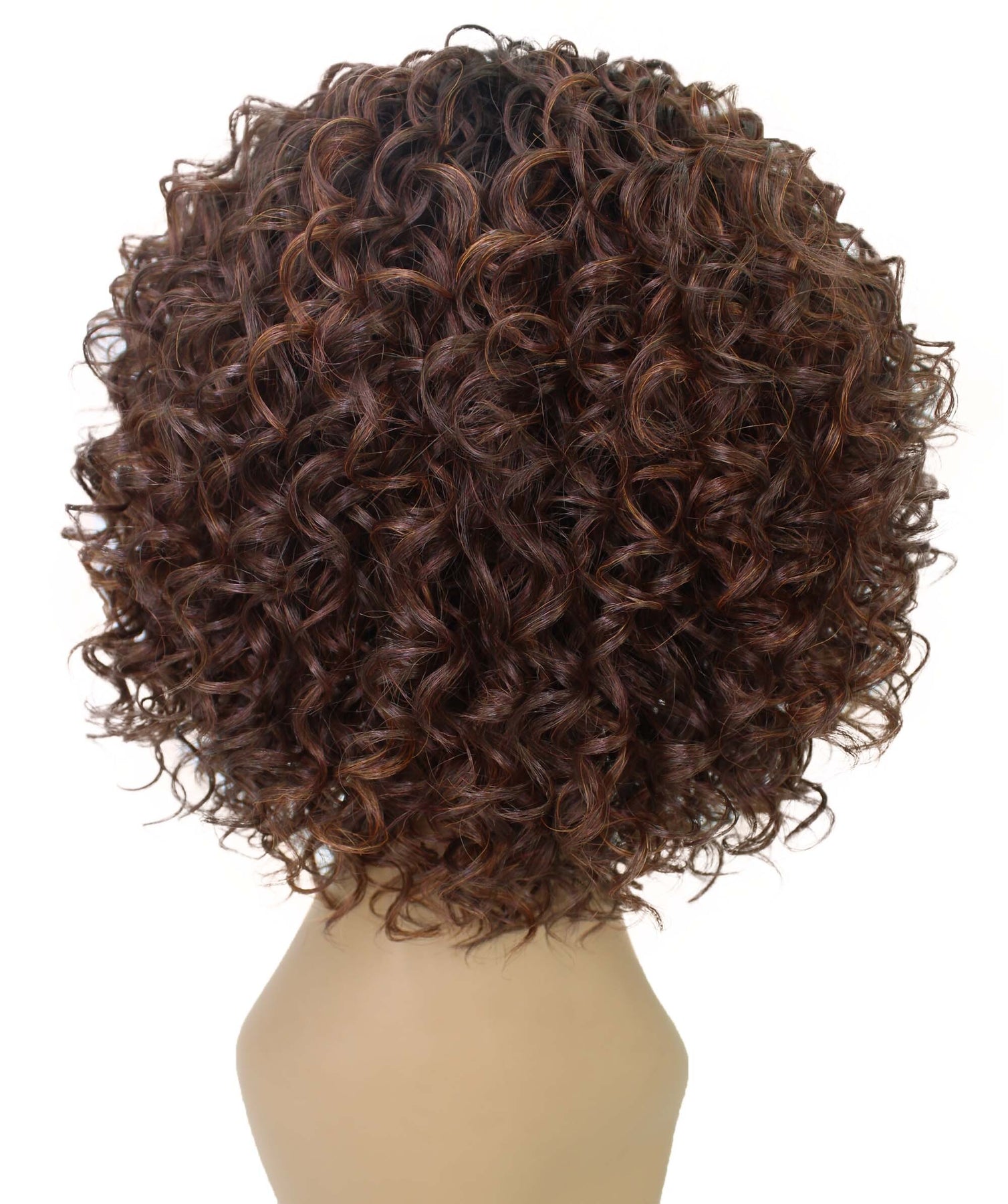 LUXLUXE Gabrielle Curly Pixie 12 in Long Full Wig No Lace Wig, Heat Resistant Fibers, 16+ Shades of Natural, Dip Dyed, & Blended Colors