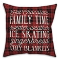thumbnail image 2 of Creative Products Winter Things on Red Black Buffalo Plaid 18 x 18 Spun Poly Pillow, 2 of 3