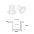 thumbnail image 2 of Uxcell 12 pack Flanged Sleeve Bearings Plastic Bushings 7.5mm Bore x 9mm OD x 12mm Length Nylon Bushings, White, 2 of 5