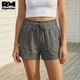 thumbnail image 3 of Short Casual de Mujer Con Cordón Ajustable y Bolsillos gris Extra Grande, 3 of 5