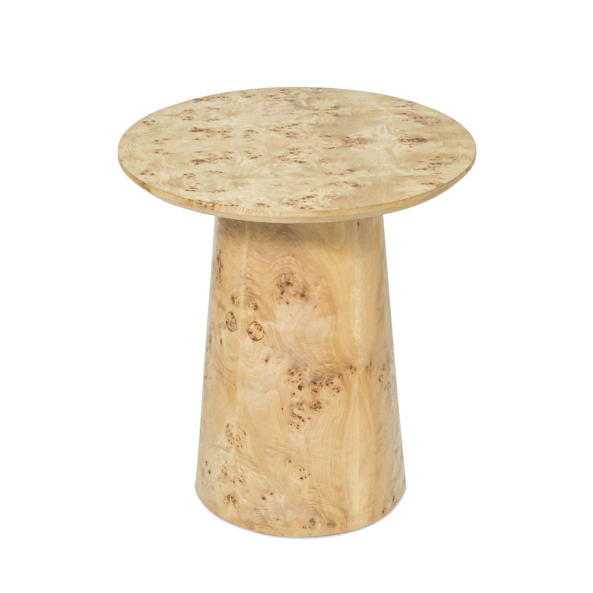 Ox Bay Gabriel Transitional Burl Wood Round Indoor Side Table