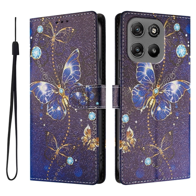 FOXDOCK Funda Tipo Cartera para Motorola Moto G67 Power/G57 Power con Soporte y Correa – Diseño de Patrones Lindos