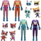 thumbnail image 1 of Kids Super Kitties Party Fancy Dress Halloween Cosplay Costume Cat Jumpsuit Mask Outfits, 1 of 3