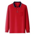 thumbnail image 3 of Playera Manga Larga Moda Tipo Polo Casual Comoda Hombre, 3 of 6