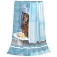 thumbnail image 2 of KLL Funny Cat Taking a Bath Pattern Fleece Throw Blanket,Fleece Throw Blankets for Couch & Bed All Season Use-60"x50", 2 of 7