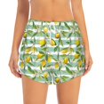 thumbnail image 2 of Fuzoiu Lemon Print Women's Athletic Shorts, Double-Layer Running Shorts with Pocket,Women's Workout Shorts for Yoga, Gym, and Workouts-Small, 2 of 7