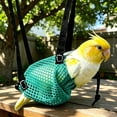 thumbnail image 4 of Portable Bird Carrier Bag,Comfortable Fit Parrot Travel Pouch with Adjustable Neck Opening,Breathable Mesh Anti-Escape Carrier for Birds,Conures,Lovebirds,Cockatiels,Budgies (Small), 4 of 9