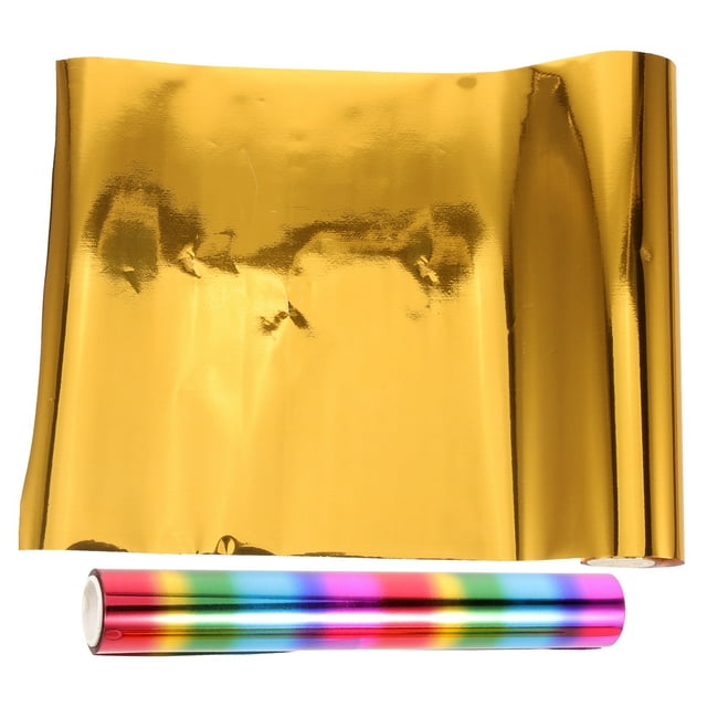 unbranded Rollo De Papel Foil Para Manualidades Con Acabado Metálico Fácil De Cortar Y Aplicar