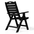 thumbnail image 2 of WestinTrends Malibu HDPE Adjustable Highback Folding Patio Dining Chair, Black, 2 of 15
