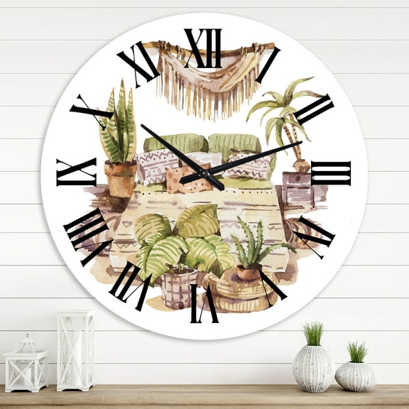 Designart 1 in Quartz Traditional Wall Clock