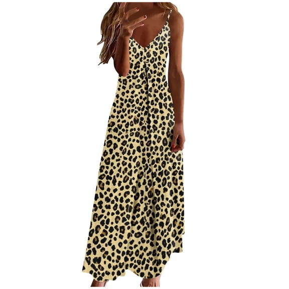 Lovzfmll Colorful Print Round Neck Casual Dress for Women Sleeveless Ankle Length with Spaghetti Strap Vacation Loose Crew Neck Mint Green, 3XL
