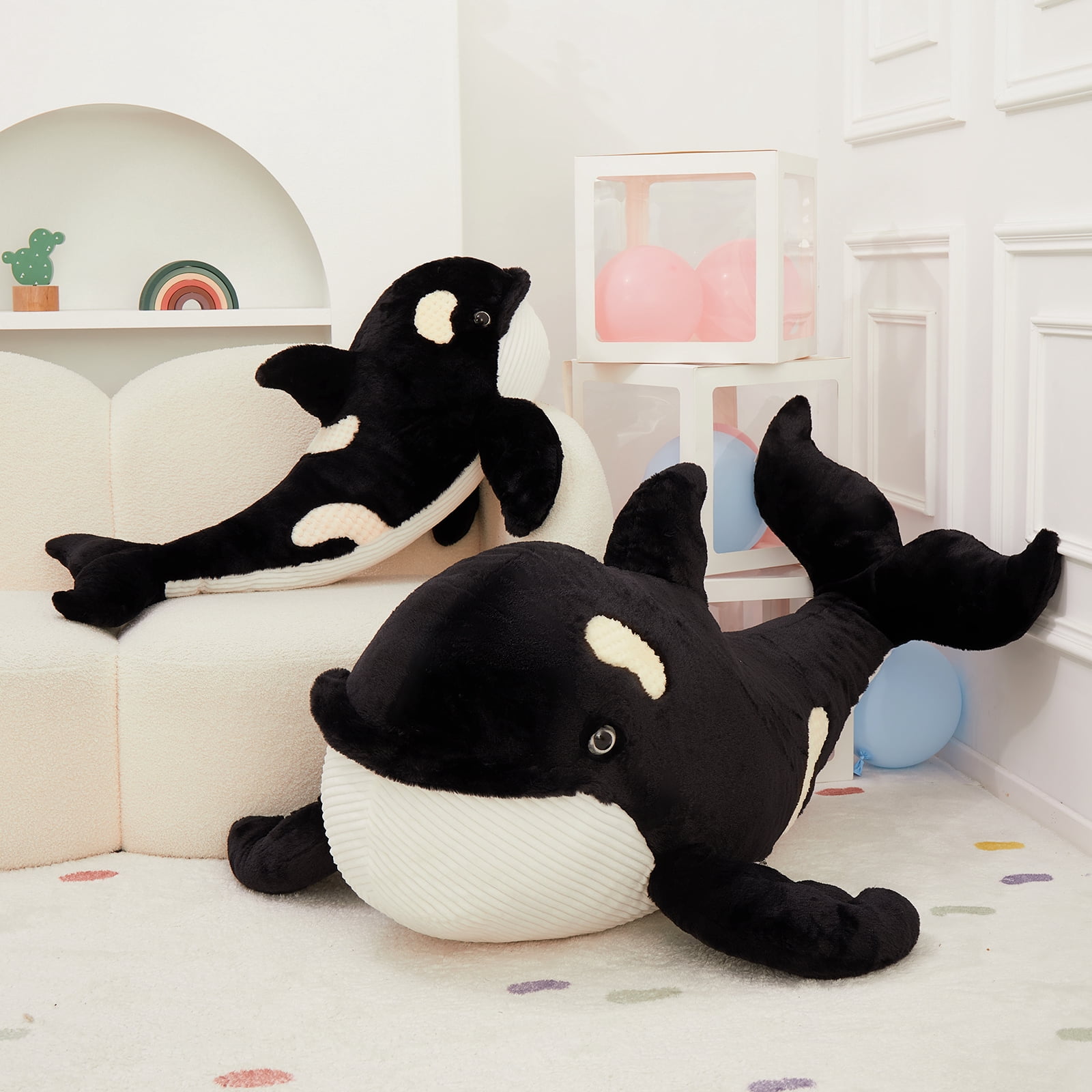 MaoGoLan 31'' Orca Stuffed Animal Big Whale Body Pillow Toy