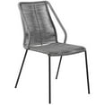 thumbnail image 3 of Afuera Living 19" Modern Fabric Indoor Outdoor Dining Chair in Gray (Set of 2), 3 of 9