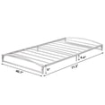 thumbnail image 2 of 6-pulgada tamaño individual size low marco de cama heavy-duty metal platform no box spring noise-free non-slip fácil montaje blanca, 2 of 7