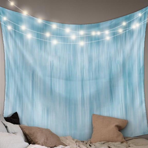 Teal Blue Large Tapestry for Bedroom Wall Hanging Tapestry, Modern Abstract Art Ombre Striped Ceiling Backdrop Tapestries Poster Blanket Wall Decor for Teens Room Living Room Dorm 85" x 90"