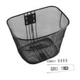 thumbnail image 4 of Cesta delantera de bicicleta Canasta de bicicleta Black 20/22/24/26 pulgadas Cesta de carga de metal universal pesado para comprar bicicleta plegable M con tirante largo, 4 of 8