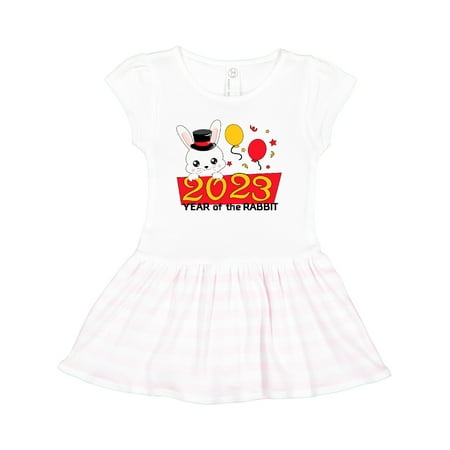 

Inktastic 2023 Year of the Rabbit Gift Toddler Girl Dress