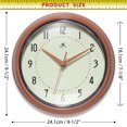 thumbnail image 7 of Infinity Instruments Retro Round Metal Wall Clock, Terracotta, 9.5", 7 of 7