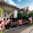 thumbnail image 3 of AYUQI 70th Birthday Decorations for Women, Black Rose Gold Happy 70th Birthday Banner with Balloons, Grandma 70 Years Old Birthday Backdrop Yard Signs Seventy Birthday Decor Supplies, 3 of 9