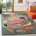 thumbnail image 3 of SAFAVIEH Blossom Mary Floral Wool Area Rug, Blue/Multi, 3' x 5', 3 of 9