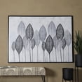 thumbnail image 2 of 66" x 48" Leaf Framed Wall Art with Black Frame, by DecMode, 2 of 8