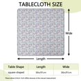 thumbnail image 2 of Blue Cartoon Unicorn Lollipop Pattern Square Fitted Tablecloth with Elastic Edge,Square Table Cover,Washable Elastic Table Cover for Home Kitchen Party Decor 36"x36", 2 of 6