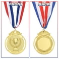 thumbnail image 4 of Uxcell Award Metals, Winner Medals Prize with Neck Ribbons Red White Blue Gold, 4 of 7