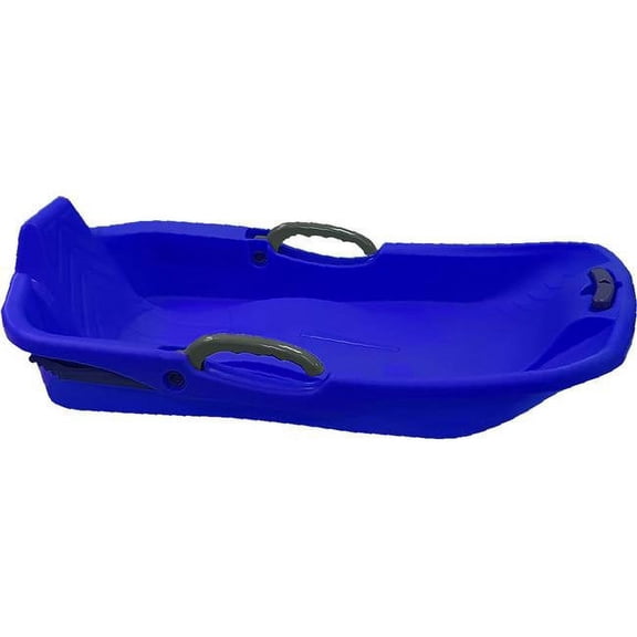 Belli BE80313 Blue Snow Sled 1 Seater With Brake and Handle Cord For Kids - 8 x 16.3 x 30.6 in.