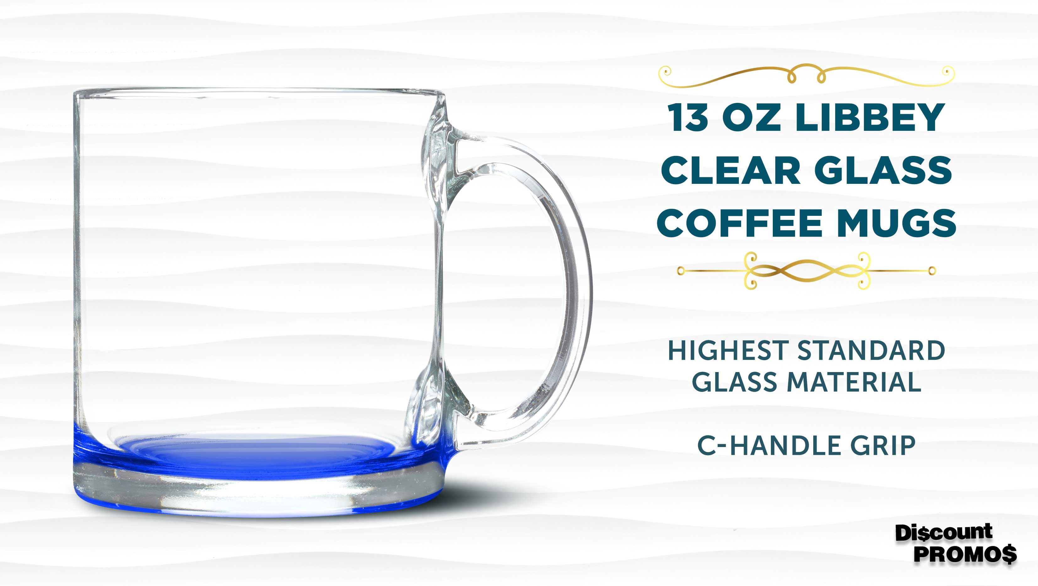 Libbey 13 oz. Clear Glass Coffee Mugs with C-Handle, Set of 10 - Perfect  for Hot Beverages - Walmart.com