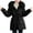 Black-06, variant on HTNBO Parka Puffer Jackets Women Winter Warm down Jacket Casual Drawstring Waist Winter Outwear Jacket with Fur Hood