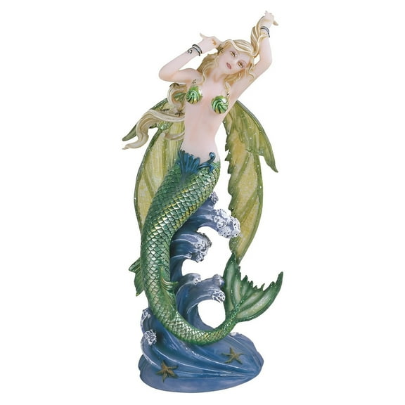 FC Design 8.5"H Green Mermaid Fairy Figurine Statue Sculpture Ornament Decoration Home/Room Decor and Unique Gift Ideas for Housewarming, Holidays and Birthdays