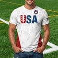 thumbnail image 2 of VNKIDY Mens Usa Patriotic Soccer Print Short Sleeve T Shirt Crew Neck Quick Dry Athletic Tee For Sports Daily Wear White XXXL, 2 of 4