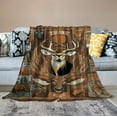 thumbnail image 2 of COMIO Hunting Gift for Men,Buck Deer Hunting Blanket Throw,Gift for Hunters,Hunting Blanket for Dad Husband Boyfriend,Super Soft Deer Hunting Throw Blanket for Home Couch Sofa Bed, 2 of 6
