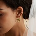 thumbnail image 3 of Aretes SHERLOVE chapados en oro con nudo, ligeros, 3 of 6