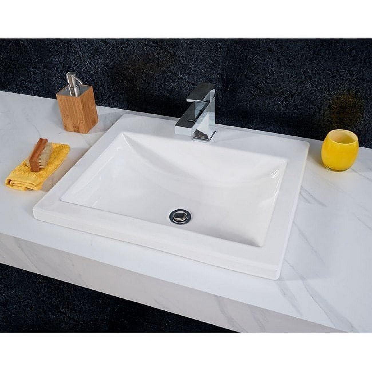 American Standard 0643.008 21" Drop-In Bathroom Sink - White