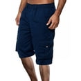 thumbnail image 2 of Men Casual Shorts, Elastic Waist Solid Pockets Straight Loose Shorts, 2 of 6