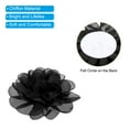thumbnail image 4 of Uxcell 3.9" Chiffon Flowers Mesh Fabric Flowers Sewing Fabric Appliques Black 10 Pcs, 4 of 6