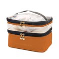 thumbnail image 1 of Almacenamiento para Mujeres Bolsas Cosméticas Doble Capa PU Cuero Transparente Zapat, 1 of 7