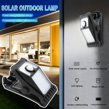 

SUWHWEA Garden Yard Clip Solar Camping Light 3 Mode Motion Sensing Solar Wall Light On Clearance