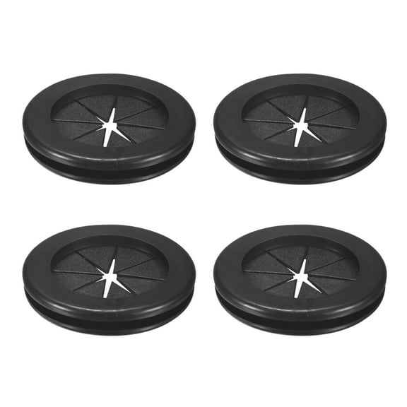 Uxcell 4-Pack Rubber Grommets for Wiring 50mm Petal-Shaped Desk Hole Grommet