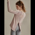 thumbnail image 4 of Camisetas Deportivas de Larga para Mujer, con Protección Solar UPF 50+, para Correr, Gimnasio, Secado Rápido Rosa Grisáceo XL, 4 of 9