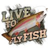 Mossy Oak Graphics 13019-S-RT 'Live to Fly Fish Rainbow Trout' Decal