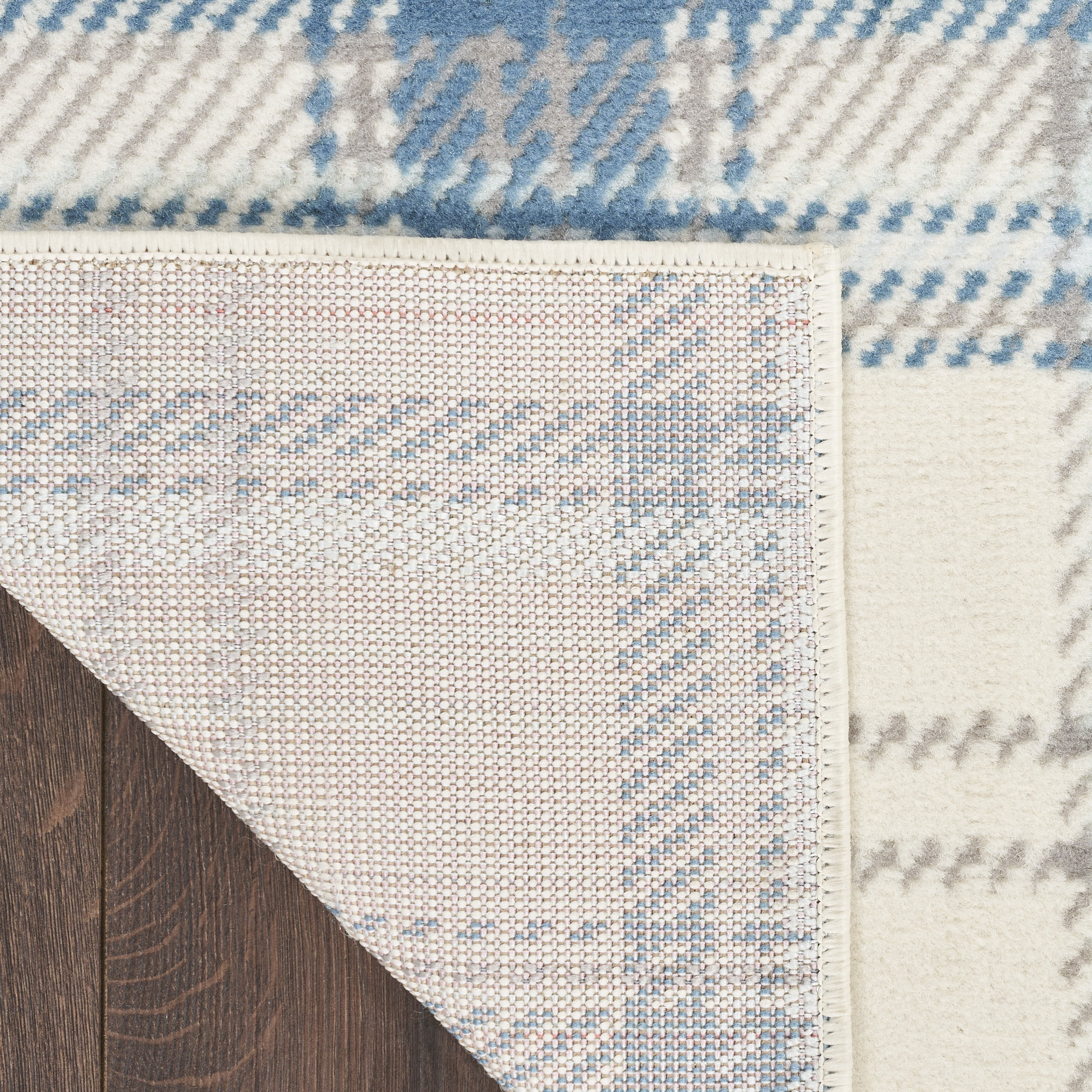 Nourison Grafix Farmhouse Ivory Blue 2'3" x 7'6" Area Rug (2x8)