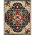 thumbnail image 2 of SAFAVIEH Aspen Ellie Floral Bordered Wool Area Rug, Charcoal/Cream, 8' x 10', 2 of 7